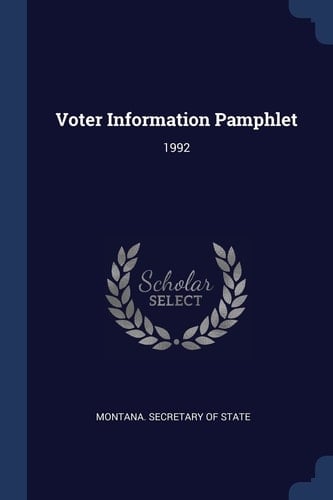 Voter Information Pamphlet 1992