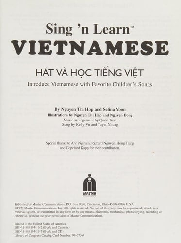 Hát và học tié̂ng Việt