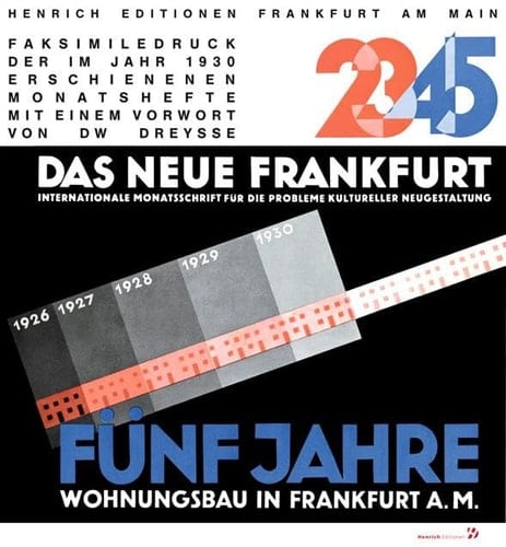 Das Neue Frankfurt internationale Monatsschrift für die Probleme kultureller Neugestaltung ; Fünf Jahre Wohnungsbau in Frankfurt A.M. ; [Faksimiledr. der im Jahr 1930 erschienenen Doppelhefte 2/3 und 4/5 von 1930]