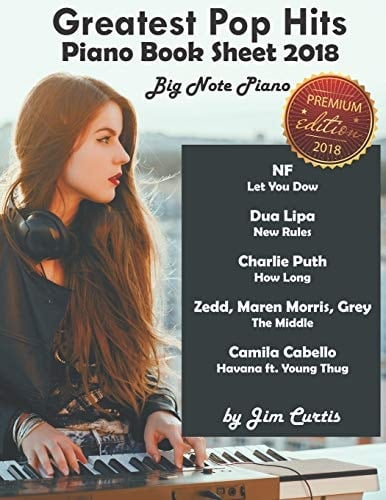 Greatest Pop Hits Piano Book Sheet 2018 Big Note Piano
