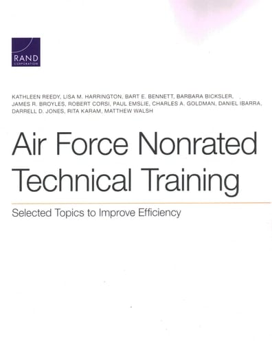 Air Force Nonrated Technical Training Selected Topics to Improve Efficiency