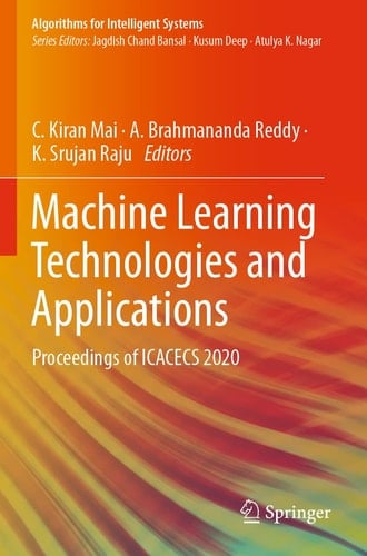 Machine Learning Technologies and Applications Proceedings of ICACECS 2020