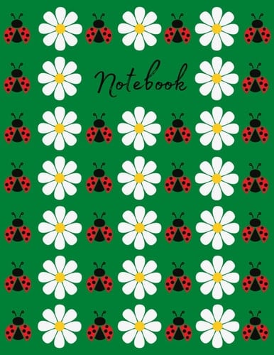 Notebook: Ladybird and Daisy Flower Pattern