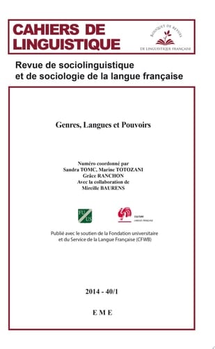 Genres, Langues et Pouvoirs 2014 - 40.1