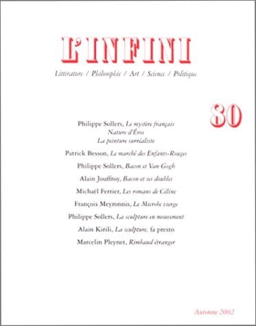 L'Infini N° 80 Automne 2002