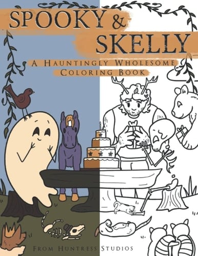 Spooky & Skelly: A Hauntingly Wholesome Coloring Book