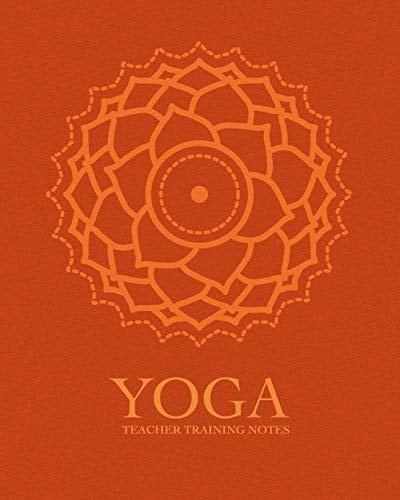 Yoga Teacher Training Composition Notebook/Journal College Ruled with Orange Large Lotus Cover