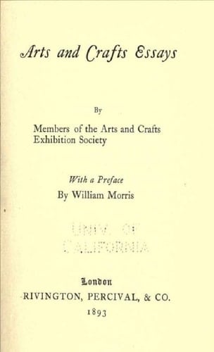 Arts and Crafts Essays