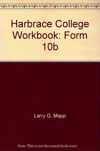 Harbrace College Workbook Form 10B