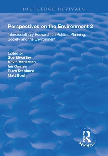 Perspectives on the Environment (Volume 2) Interdisciplinary Research Network on Environment and Society