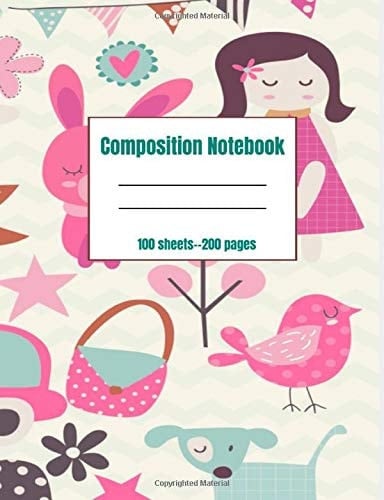 Composition Notebook: Adorable pastel print composition notebook for elementary students. A back to school must have. Cute AND functional.