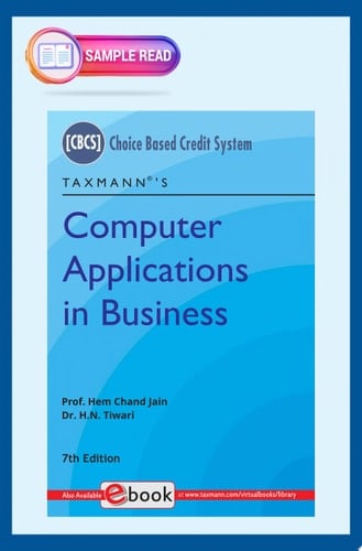 Taxmann's Computer Applications in Business – Student-oriented textbook to impart computer skills & knowledge for handling business operations using MS Excel, etc. | CBCS