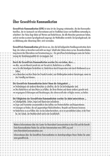 Gewaltfreie Kommunikation: Das 13-Wochen-Übungsprogramm Ein praktischer Leitfaden für Übungsgruppen und GFK-Kurse