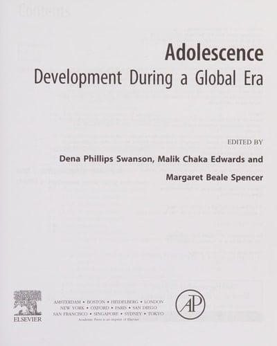 Adolescence: Development During a Global Era