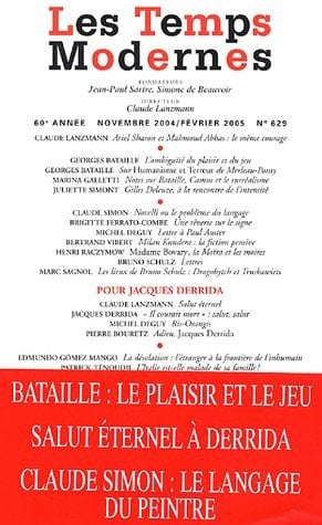 Les Temps Modernes, N° 629, Novembre 200 :