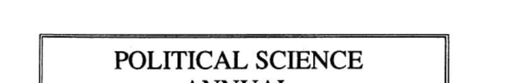 Political Science Annual-1994-95