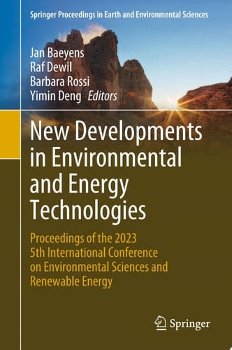 New Developments in Environmental and Energy Technologies