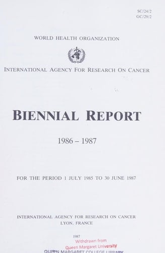 Biennial Report 1986-1987 For the Period July 1, 1985 to June 30, 1987
