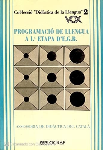 Programacio de Llengua, 1 Etapa d'EGB Vox