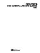 Répertoire des municipalités du Québec 1983