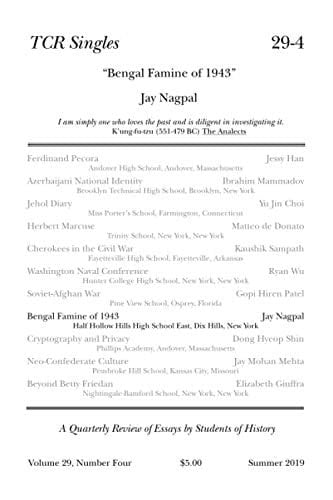 TCR Singles 29-4 Bengal Famine of 1943