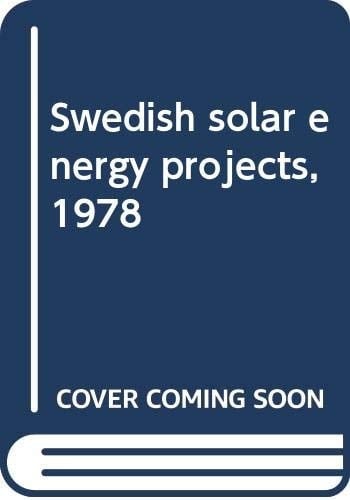 Swedish solar energy projects, 1978
