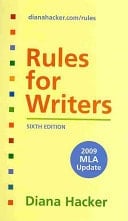 Rules for Writers / I-cite Visualizing Sources / Extra Help for ESL Writers / Mla Quick Reference Card / Apa Quick Reference Card 2009 Mla Update