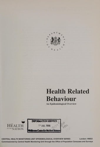 Health Related Behaviour An Epidemiological Overview