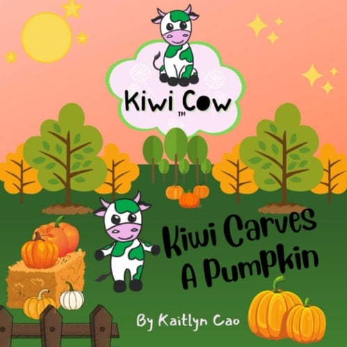 Kiwi Cow Kiwi Carves A Pumpkin