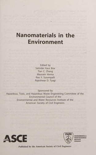 Nanomaterials in the Environment
