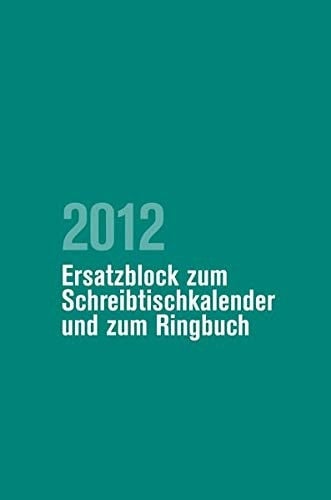 Pfarrerkalender/pfarrerinnenkalender ersatzblock 2012