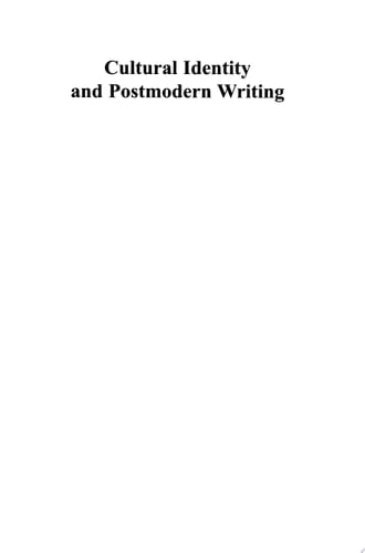 Cultural Identity and Postmodern Writing