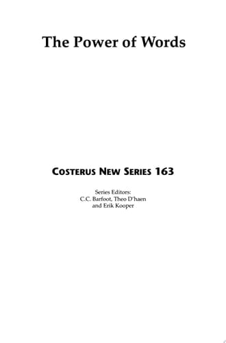 The Power of Words Essays in Lexicography, Lexicology and Semantics. In Honour of Christian J. Kay