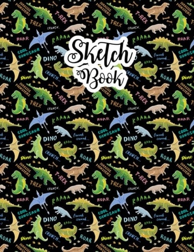 Sketchbook: cute Notebook for Drawing, Writing, Painting, Sketching ,Doodling or Learning to Draw Dinosaur Sketchbook For Kids Boys Teenagers, Tweens,