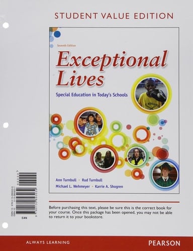Exceptional Lives Special Education in Today's Schools, Student Value Edition Plus NEW MyEducationLab with Pearson EText -- Access Card Package