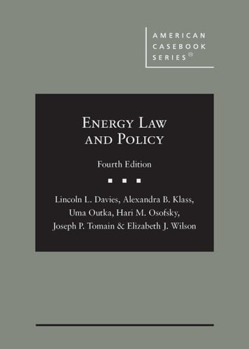 Energy Law and Policy