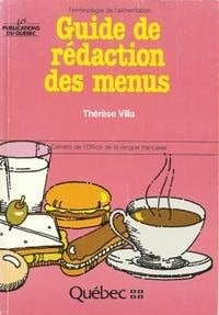 Guide de rédaction des menus