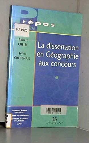 La dissertation en géographie aux concours