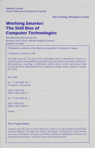 Working smarter: The skill bias of computer technologies (Evolving workplace series)