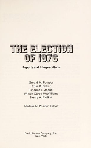 The Election of 1976