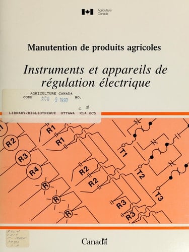 Manutention de produits agricoles. Instruments et appareils de régulation électrique