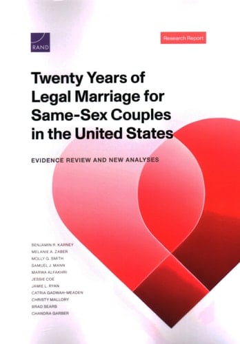Twenty Years of Legal Marriage for Same-sex Couples in the United States Evidence Review and New Analyses