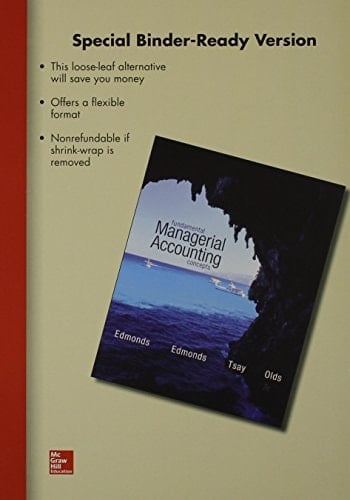 Loose Leaf Fundamental Managerial Accounting Concepts with Connect Access Card
