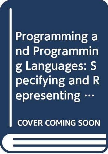 Programming and Programming Languages