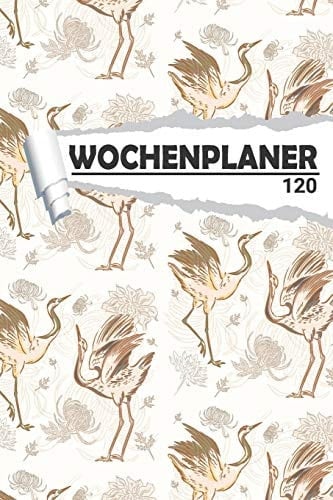Wochenplaner Flamingo Edel Eleganter Terminplaner I DIN A5 I 120 Seiten I Undatiert I Wochenkalender I Organizer für Schule, Uni und Büro