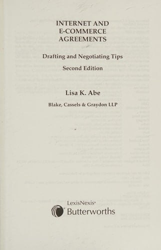 Internet and E-commerce Agreements Drafting and Negotiating Tips
