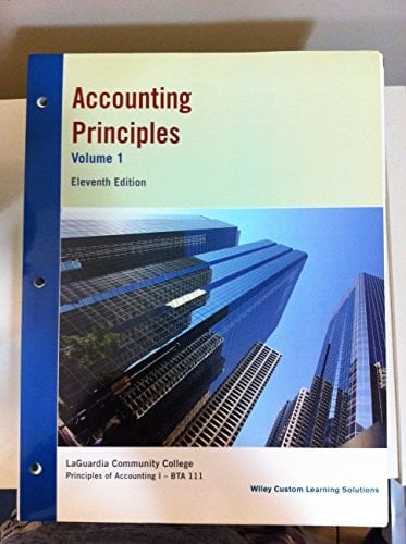Accounting Principles 11th Edition Volume 1