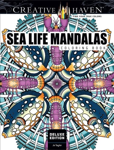 Creative Haven Deluxe Edition Sea Life Mandalas Coloring Book