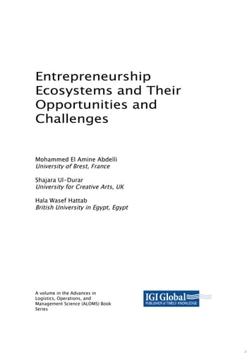 Entrepreneurship Ecosystems and Their Opportunities and Challenges