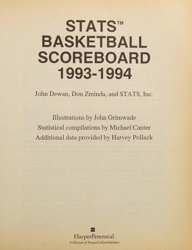 STATS Basketball Scoreboard, 1993-94
